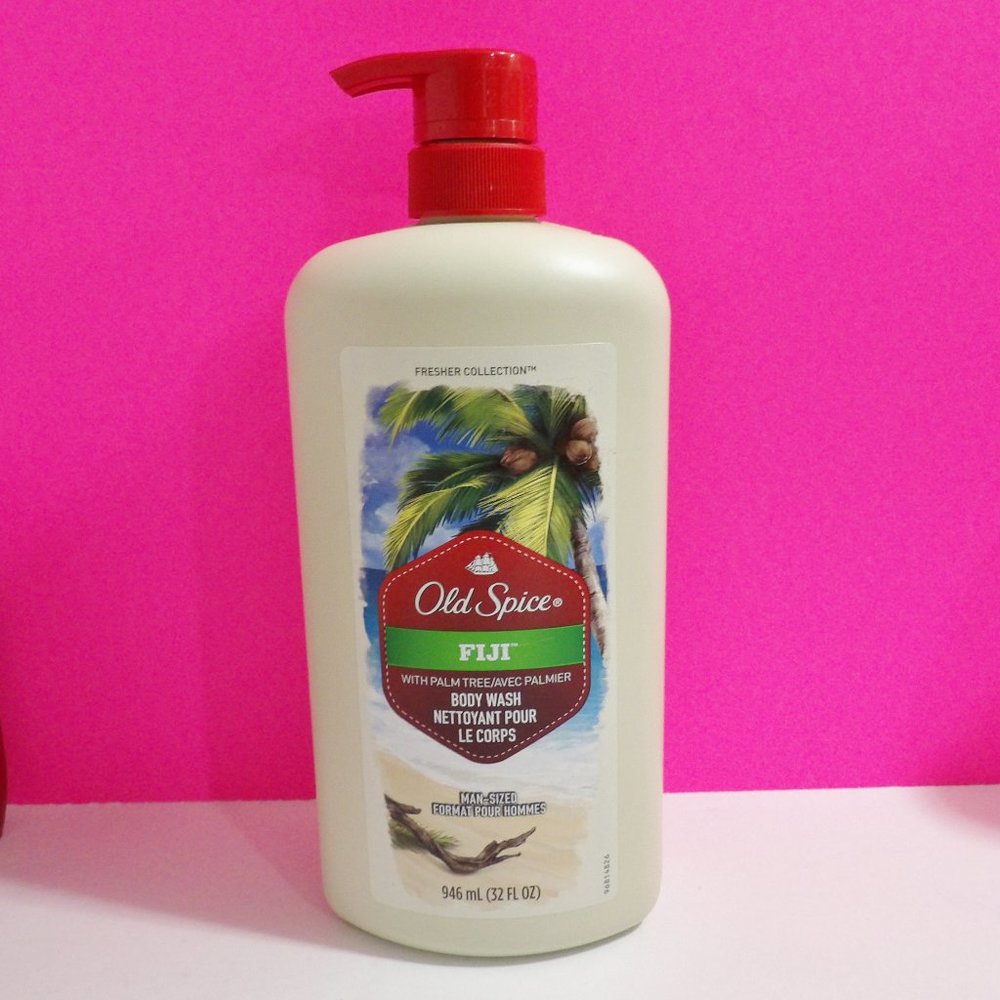 32 oz Old Spice Fiji Body Wash Bottle with Pump